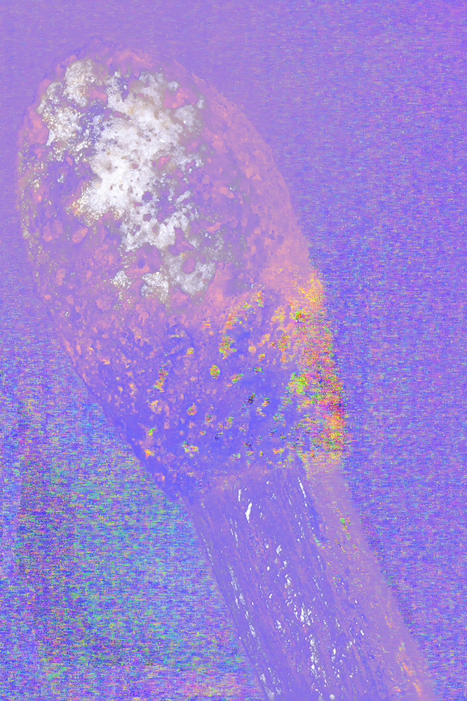 5X photo of burnt match worked in photoshop